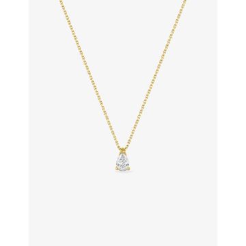 Collier Soli. 0.35ct Or Jaune