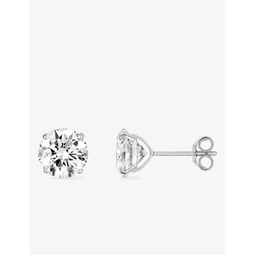 Boucles D'oreilles  Clou Oxyde De Zirconium 4.44 Or Blanc