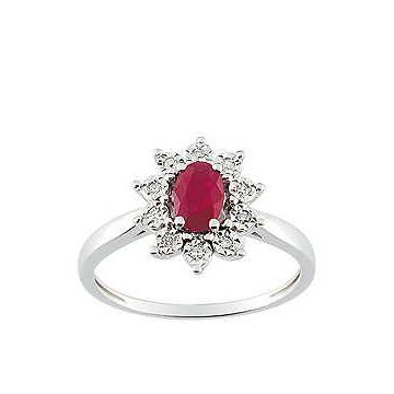 Bague Or Diamant , Rubis