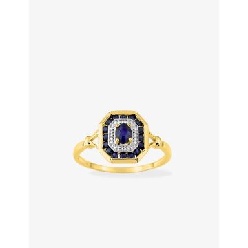 Bague Or 750 Millièmes Saphir