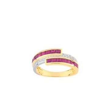 Bague Rubis Diamant B