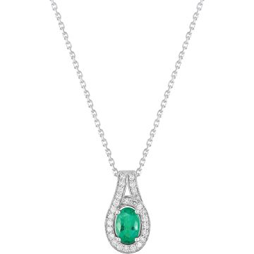 Collier Em0.43+ Diamant 0.13 Or Blanc