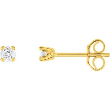 Boucles D'oreilles  Clou Diamant 0.06 Or Jaune
