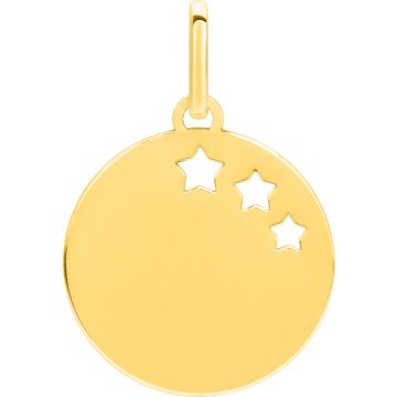 Pendentif Jeton Motif Étoile Or Jaune