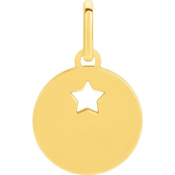 Pendentif Jeton Motif Étoile Or Jaune