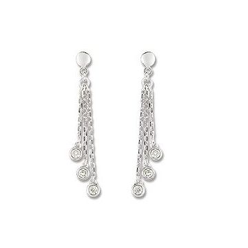 Boucles D'oreille Pendantes Or Diamant