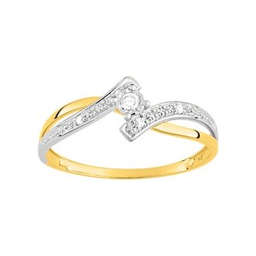 Bague Diamant 0.03+0.02=0.05 B. Or750