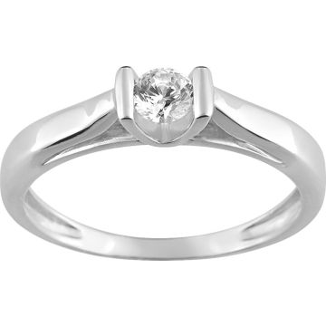 Bague Diamant 0.18 Or Blanc