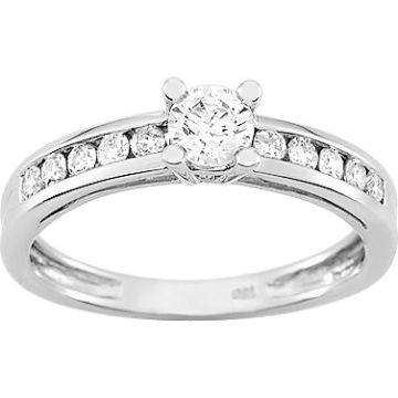 Bague Diamant 0.22+0.18=0.4ct Or Blanc