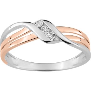 Bague Diamant 0.016ct Bicolore