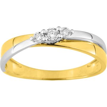 Bague Diamant 0.046ct Bicolore