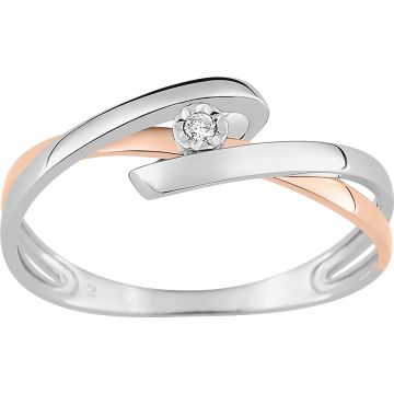 Bague Diamant 0.015ct Bicolore