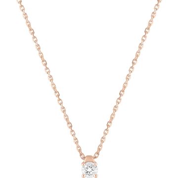Collier Diamant 0.15ct Gh-P1p2 Or Rose