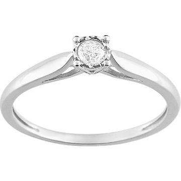 Bague Diamant 0.10 Or Blanc