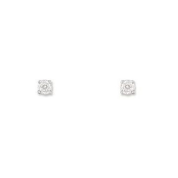 Boucles D'oreilles Clous Diamant 0,03 Gris Or750