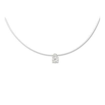 Collier Diamant 0,072 Gris Or750