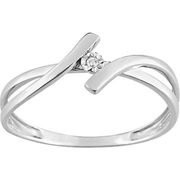 Bague Diamant 0.01 Or Blanc
