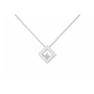 Collier Diamant 0,015 Gris Or750