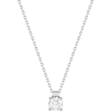 Collier Diamant 0.40 Or Blanc