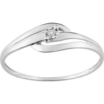 Bague Diamant 0.01 Or Blanc