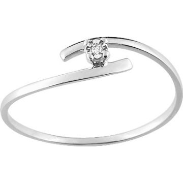 Bague Diamant 0.006 Or Blanc
