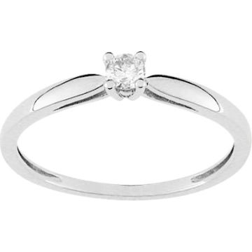 Bague Diamant 0.10 Or Blanc