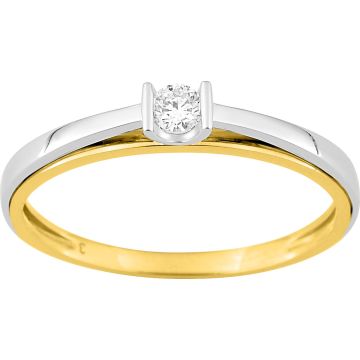 Bague Diamant 0.08ct Bicolore