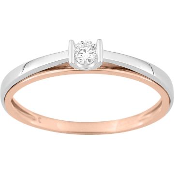 Bague Diamant 0.08ct Bicolore