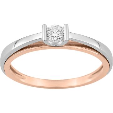 Bague Diamant 0.14ct Bicolore