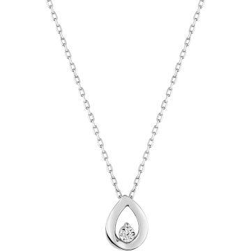 Collier Diamant 0.02ct Gh-P1p2 Or Blanc