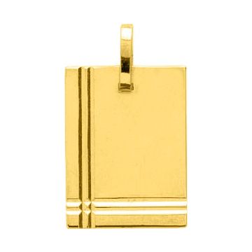 Plaque Rectangle Pm Lapidée Or Jaune