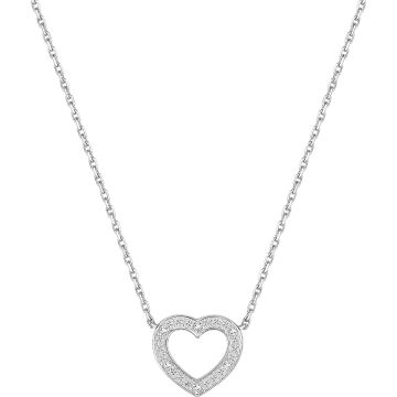 Collier Diamant 0.018ct Or Blanc