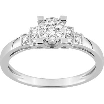 Bague Diamant 0.16 Or Blanc