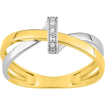 Bague Diamant 0.018ct Bicolore