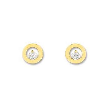 Boucles D'oreilles Clous Di.0,02 J.+G. Or750