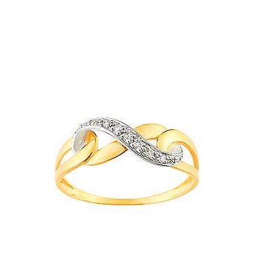 Bague Diamant 0,045bicolore