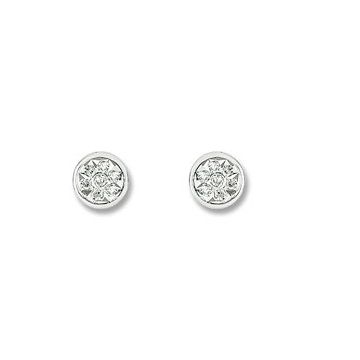 Boucles D'oreilles Clous Diamant 0,058 Gris Or75