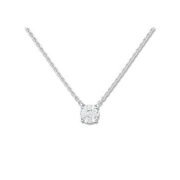 Collier Diamant 0,14 Gris Or750