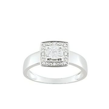 Bague Diamants 0.078 Or Blanc 750
