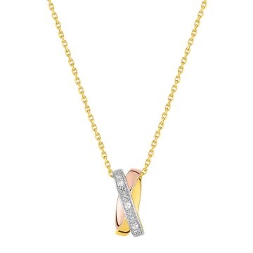 Collier Diamant 0.018ct 3 Ors