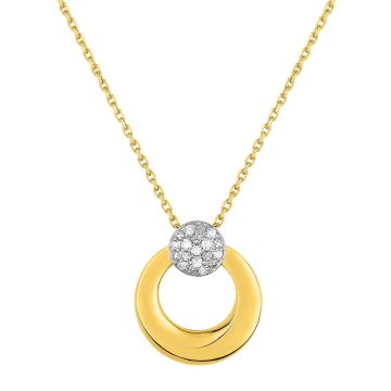 Collier Diamant 0.068ct Bicolore Or750