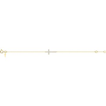 Bracelet Diamant 0.04 Bicolore Or750