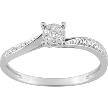 Bague Diamant 0.043 Or Blanc
