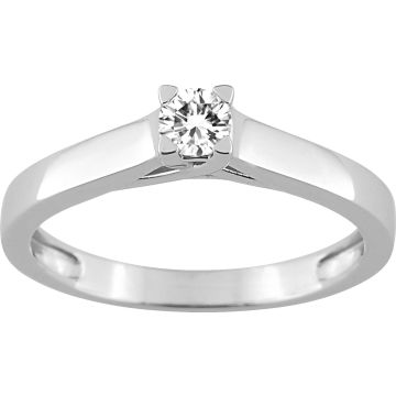Bague Diamant 0.16ct Or Blanc
