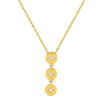 Collier Diamant 0.078ct Or Jaune