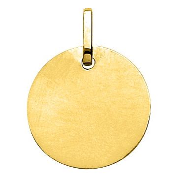 Plaque Ronde Or Jaune