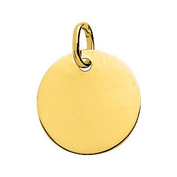 Plaque Ronde Or Jaune