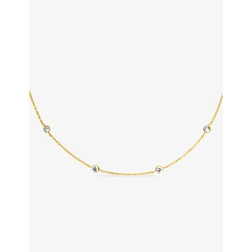 Collier oxyde de ziconium plaqué or