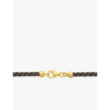 Collier cord fermoir plaqué or