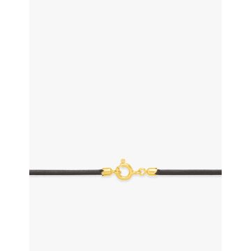 Collier cord fermoir plaqué or